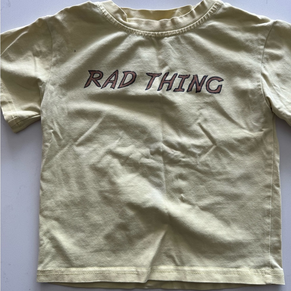 Little Rad Things -  'Rad Thing' Yellow Graphic Tee